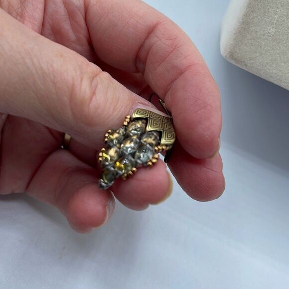 Vintage repurposed Artisan made necklace earrings set. - Picture 8 of 12